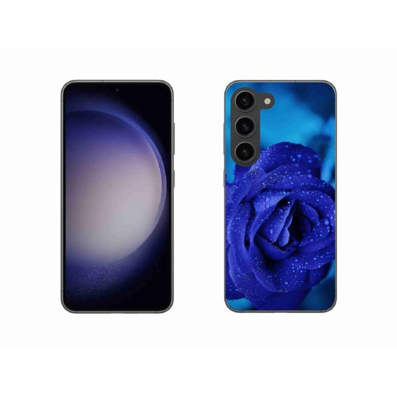 Gélový obal mmCase na mobil Samsung Galaxy S23 5G - modrá ruža