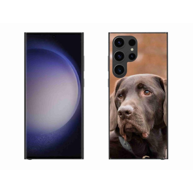 Gélový obal mmCase na mobil Samsung Galaxy S23 Ultra 5G - hnedý labrador