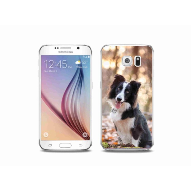 Gélový obal mmCase na mobil Samsung Galaxy S6 - border kólie 1