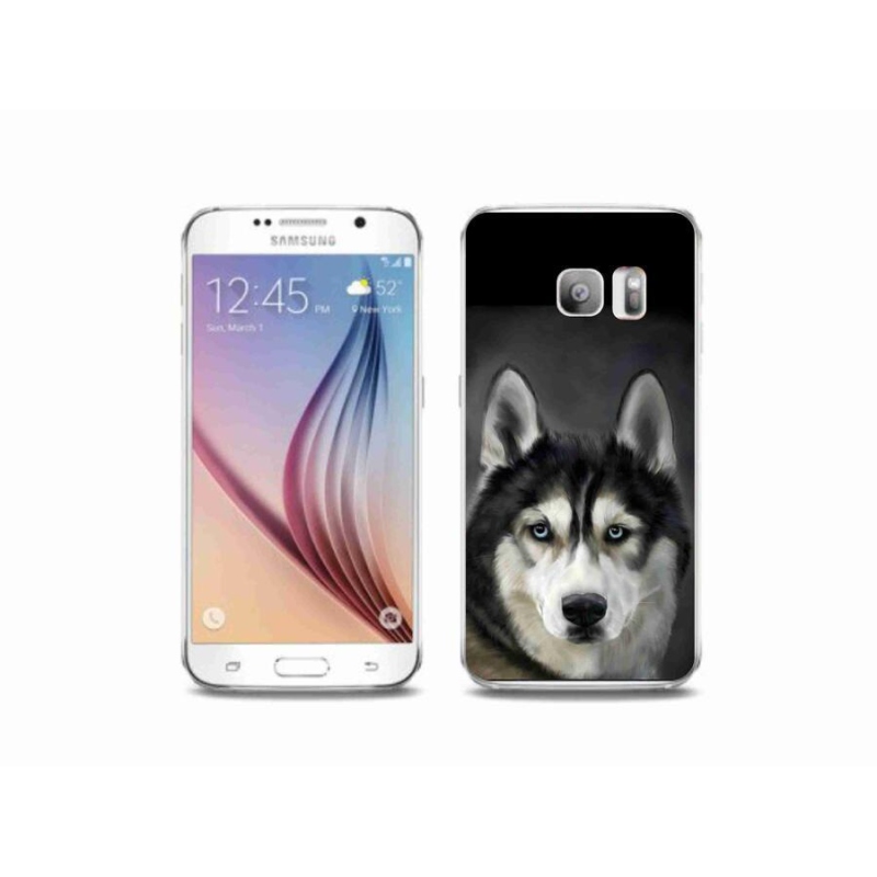 Gélový obal mmCase na mobil Samsung Galaxy S6 Edge - husky