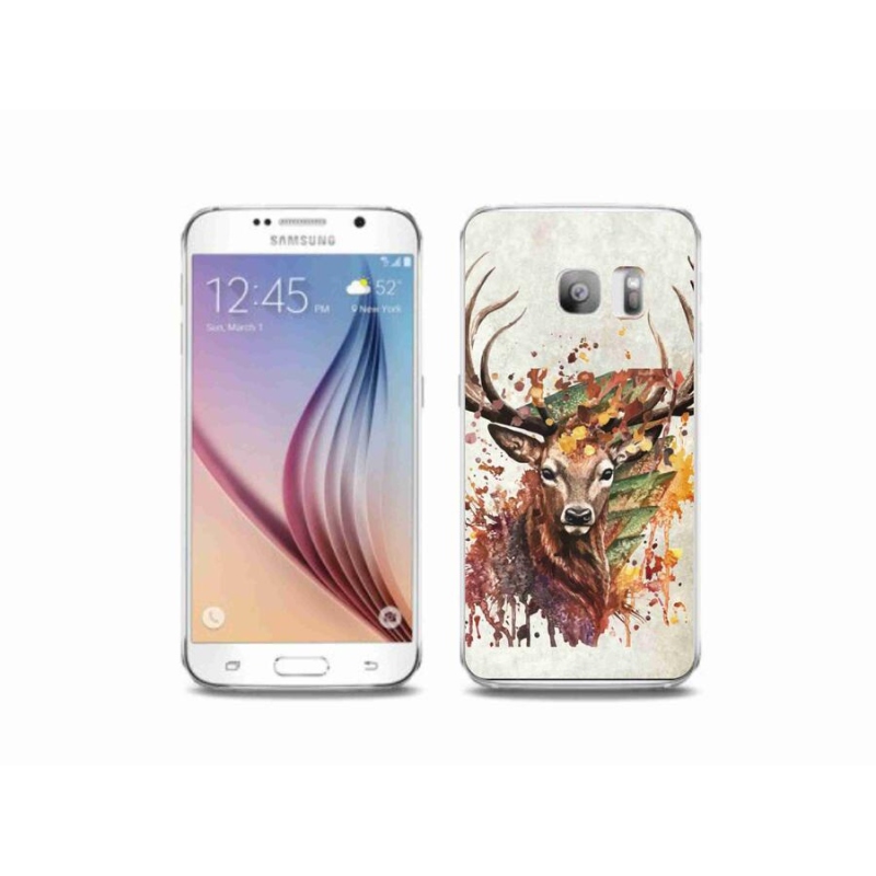 Gélový obal mmCase na mobil Samsung Galaxy S6 Edge - jeleň 1