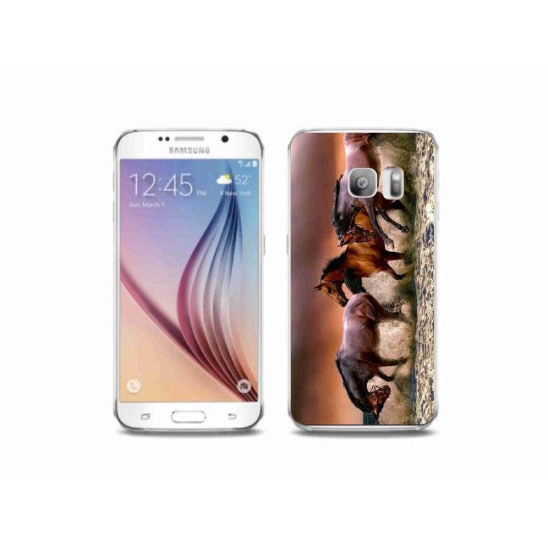Gélový obal mmCase na mobil Samsung Galaxy S6 Edge - kone 1