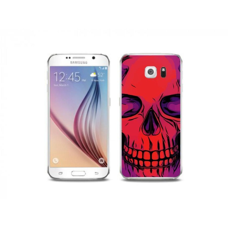 Gélový obal mmCase na mobil Samsung Galaxy S6 Edge - lebka