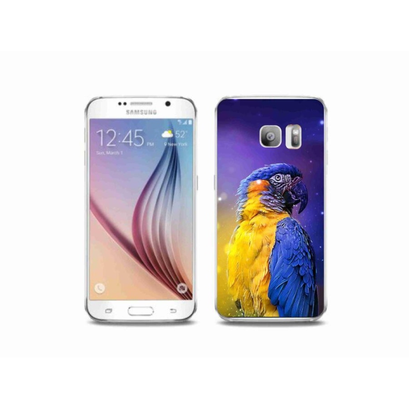 Gélový obal mmCase na mobil Samsung Galaxy S6 Edge - papagáj ara 1