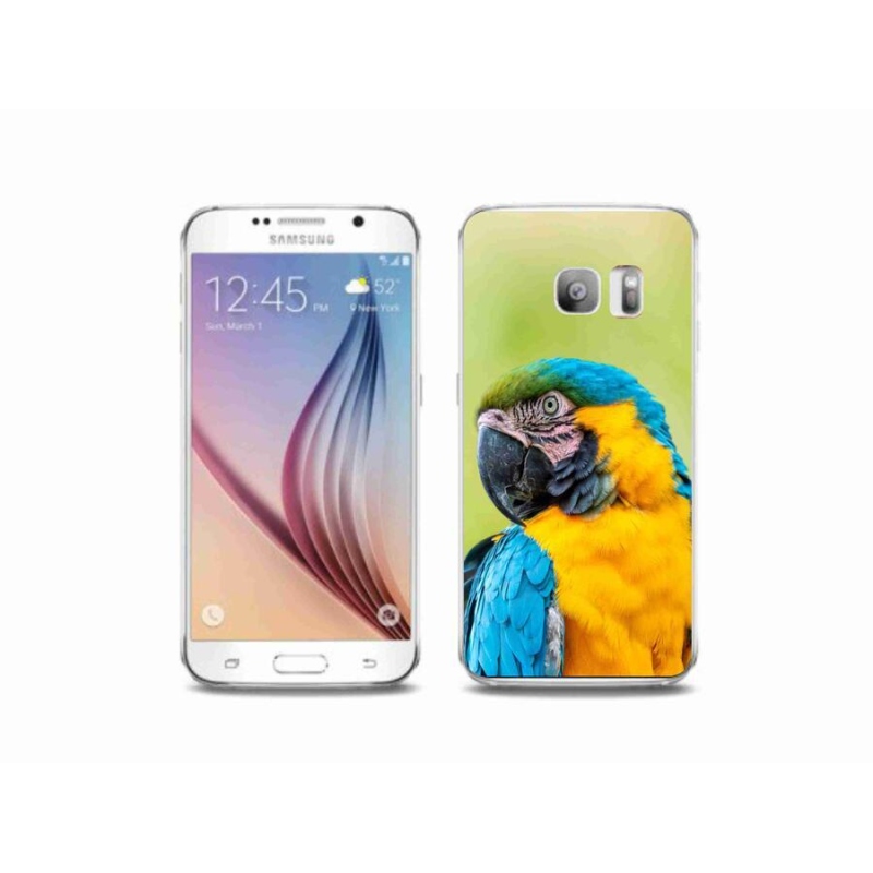 Gélový obal mmCase na mobil Samsung Galaxy S6 Edge - papagáj ara 2