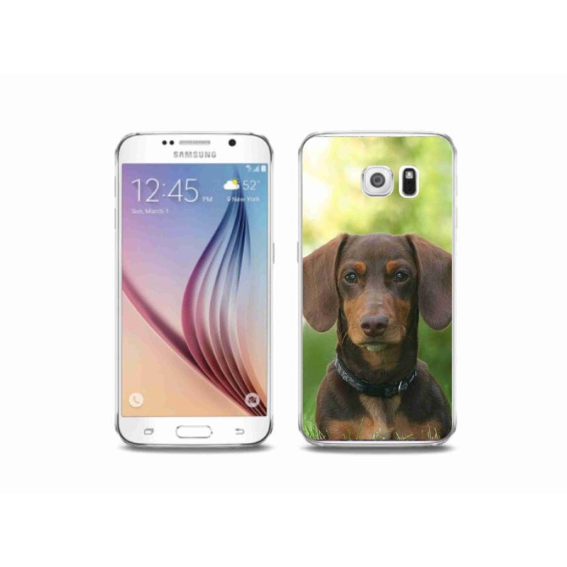 Gélový obal mmCase na mobil Samsung Galaxy S6 - hnedý jazvečík