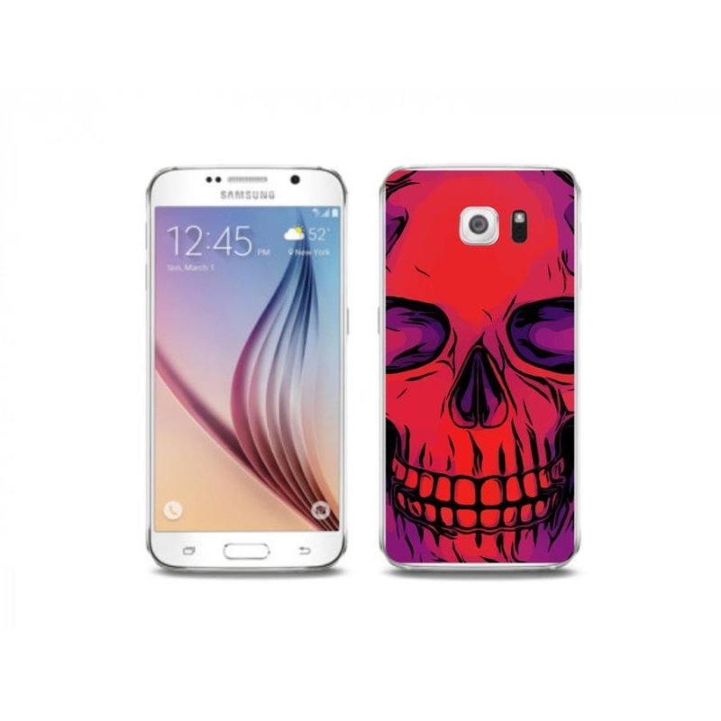 Gélový obal mmCase na mobil Samsung Galaxy S6 - lebka