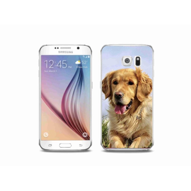 Gélový obal mmCase na mobil Samsung Galaxy S6 - zlatý retriever