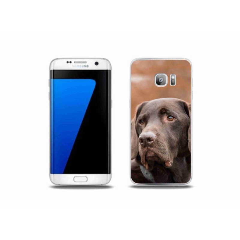 Gélový obal mmCase na mobil Samsung Galaxy S7 Edge - hnedý labrador