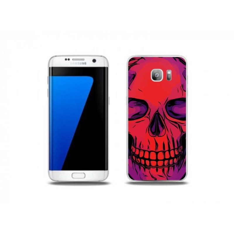 Gélový obal mmCase na mobil Samsung Galaxy S7 Edge - lebka