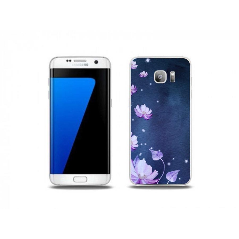 Gélový obal mmCase na mobil Samsung Galaxy S7 Edge - padajúce kvety