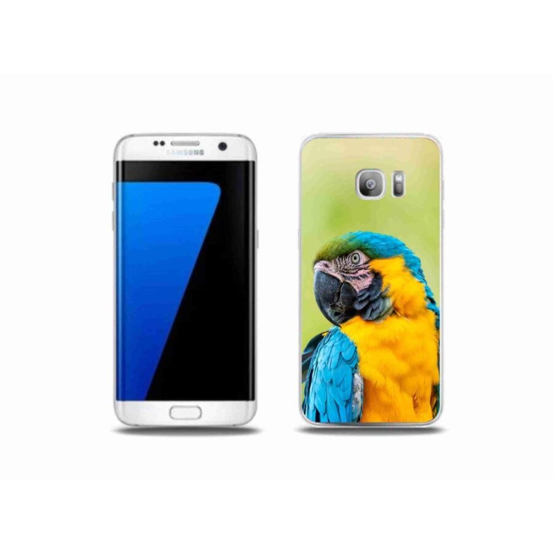 Gélový obal mmCase na mobil Samsung Galaxy S7 Edge - papagáj ara 2
