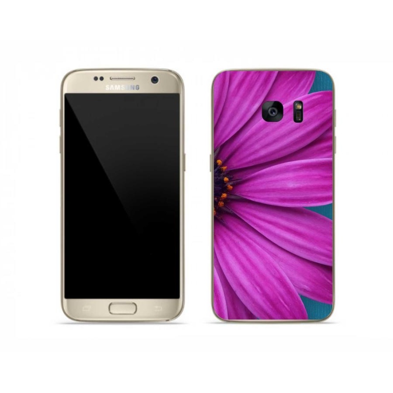 Gélový obal mmCase na mobil Samsung Galaxy S7 - fialová margaréta