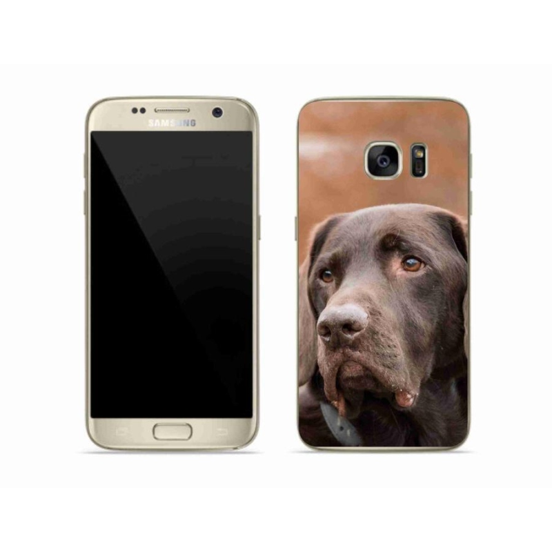 Gélový obal mmCase na mobil Samsung Galaxy S7 - hnedý labrador