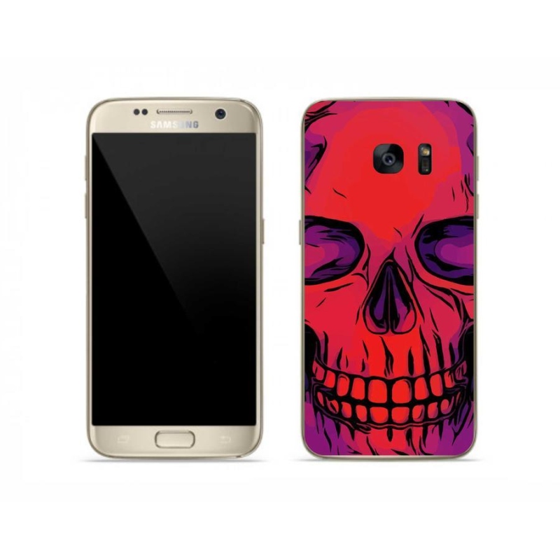 Gélový obal mmCase na mobil Samsung Galaxy S7 - lebka