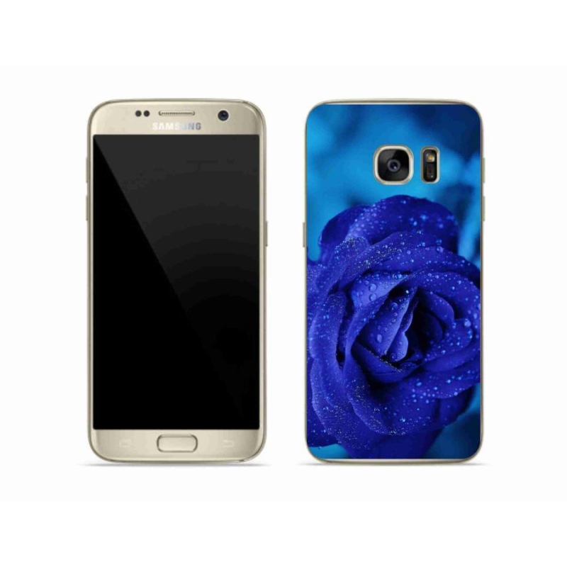 Gélový obal mmCase na mobil Samsung Galaxy S7 - modrá ruža