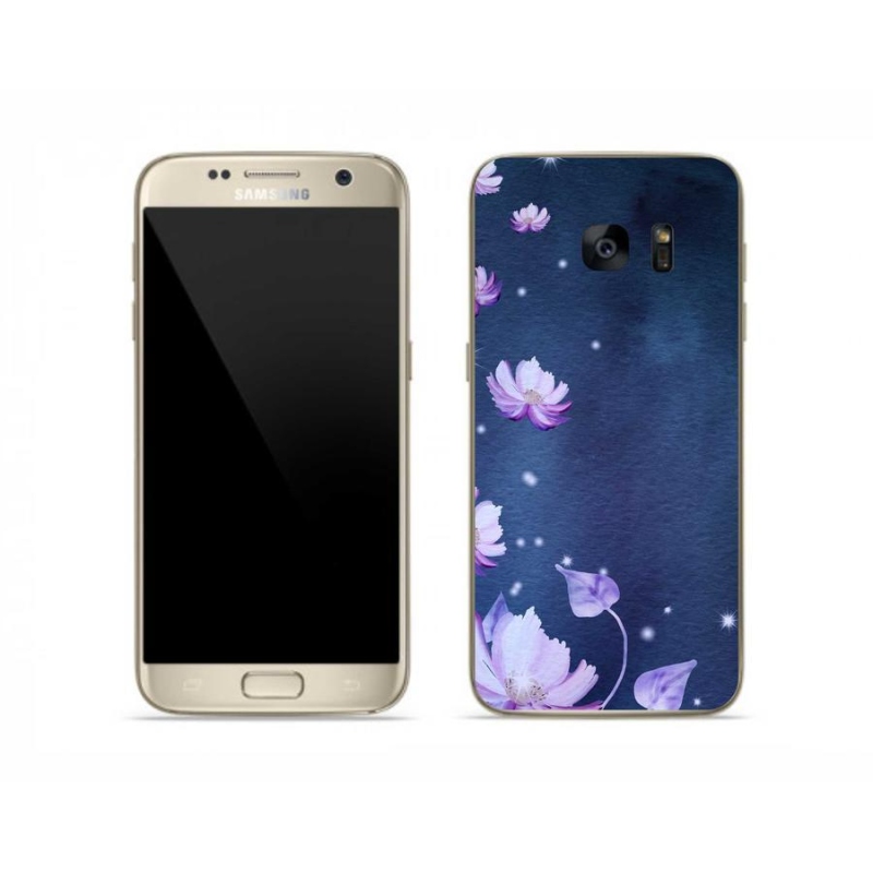 Gélový obal mmCase na mobil Samsung Galaxy S7 - padajúce kvety
