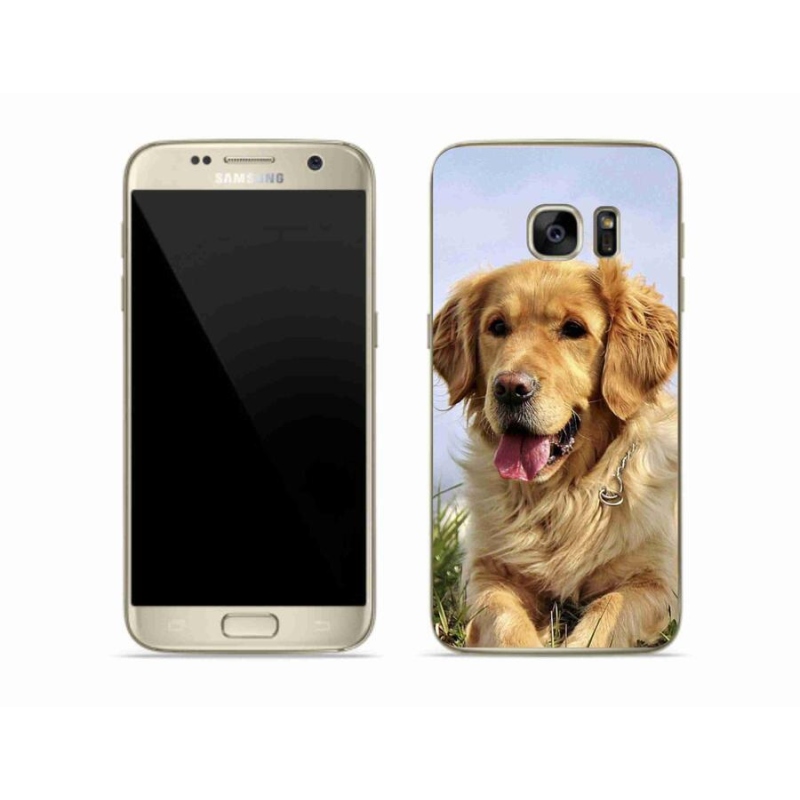 Gélový obal mmCase na mobil Samsung Galaxy S7 - zlatý retriever