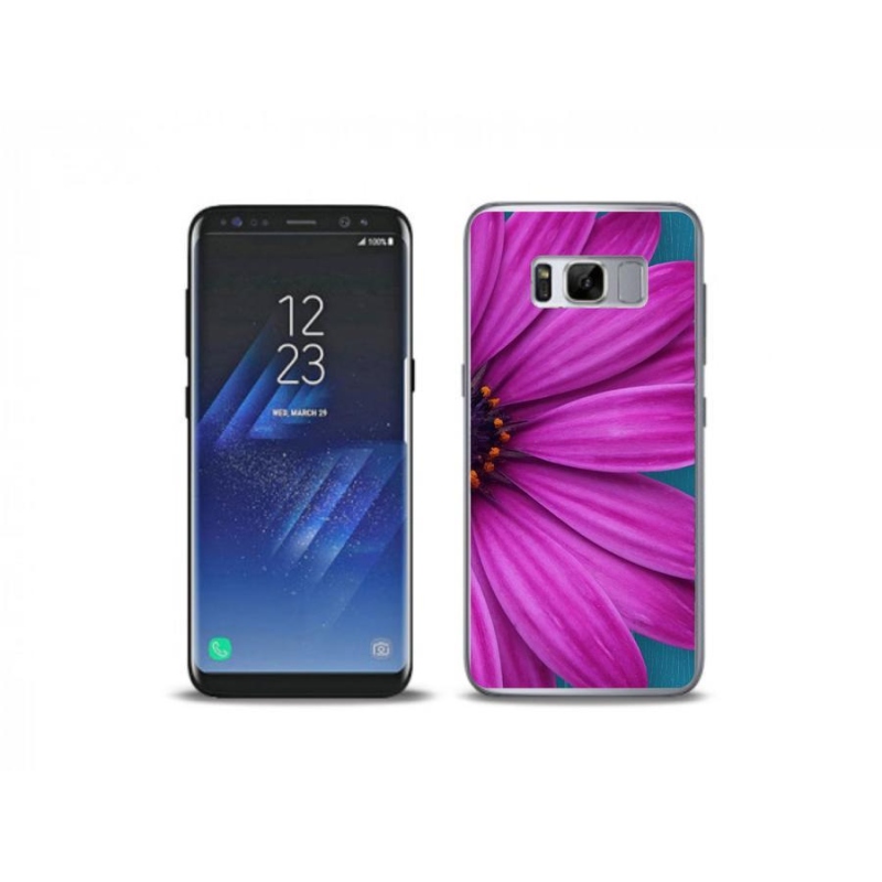 Gélový obal mmCase na mobil Samsung Galaxy S8 Plus - fialová margaréta