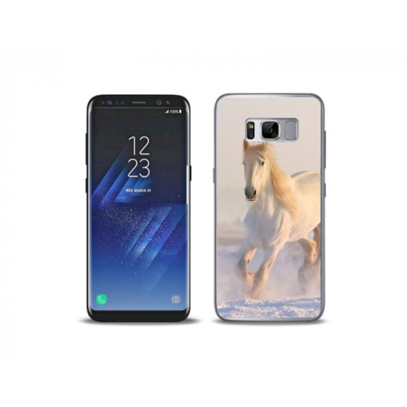 Gélový obal mmCase na mobil Samsung Galaxy S8 Plus - kôň v snehu