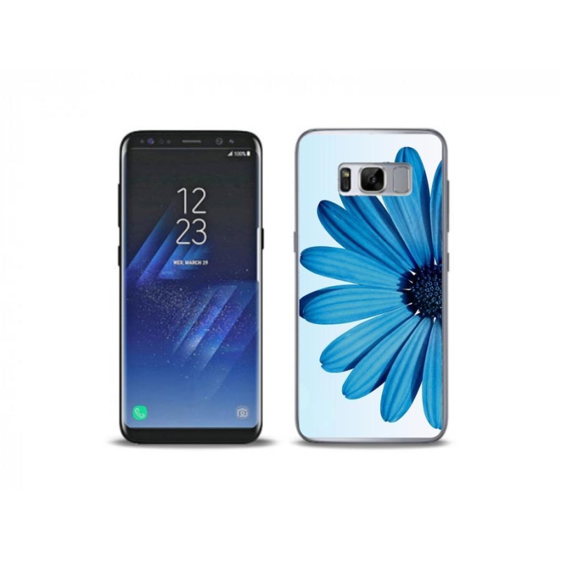 Gélový obal mmCase na mobil Samsung Galaxy S8 Plus - modrá margaréta