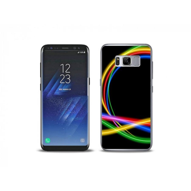 Gélový obal mmCase na mobil Samsung Galaxy S8 Plus - neónové kruhy