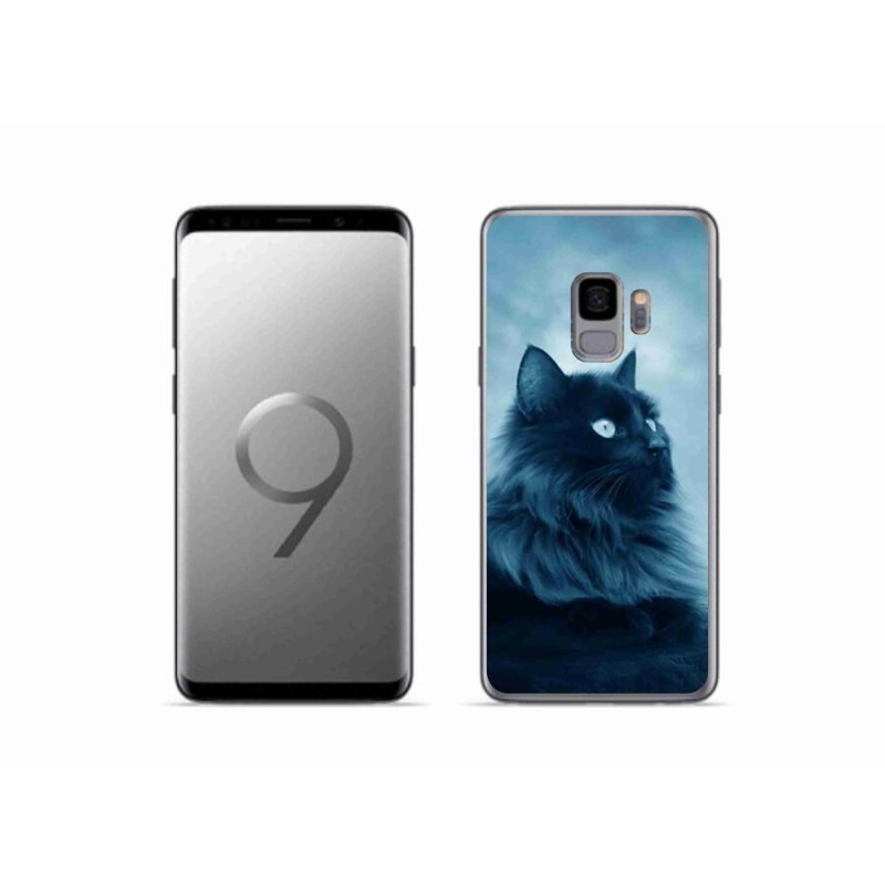 Gélový obal mmCase na mobil Samsung Galaxy S9 - čierna mačka 1