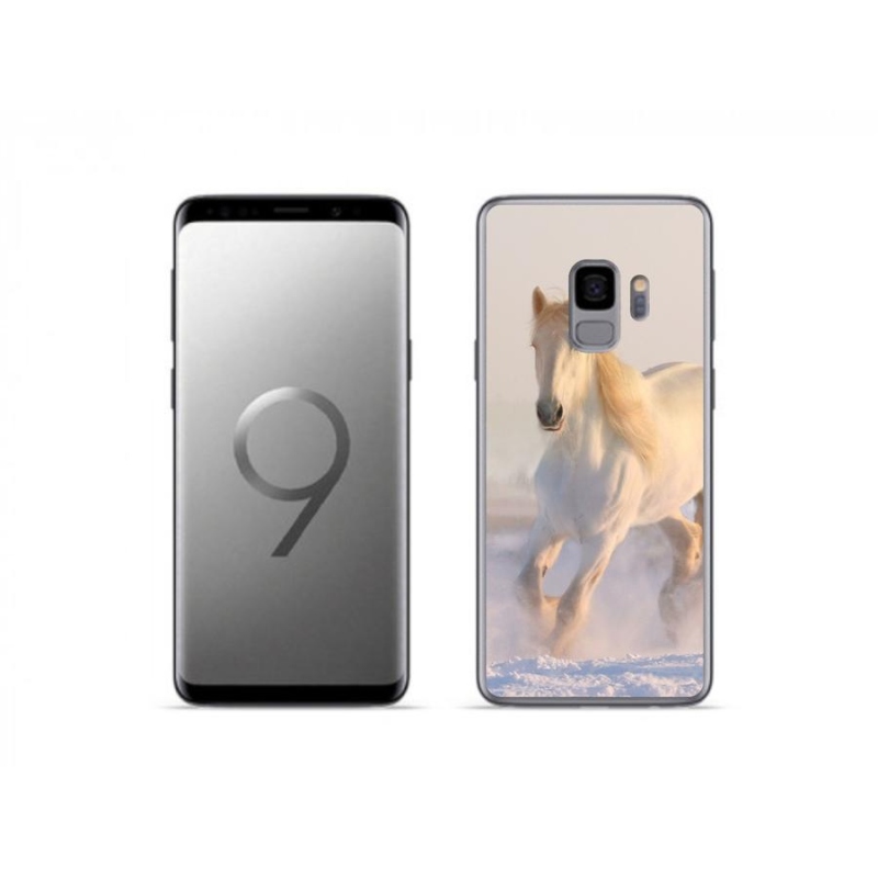 Gélový obal mmCase na mobil Samsung Galaxy S9 - kôň v snehu
