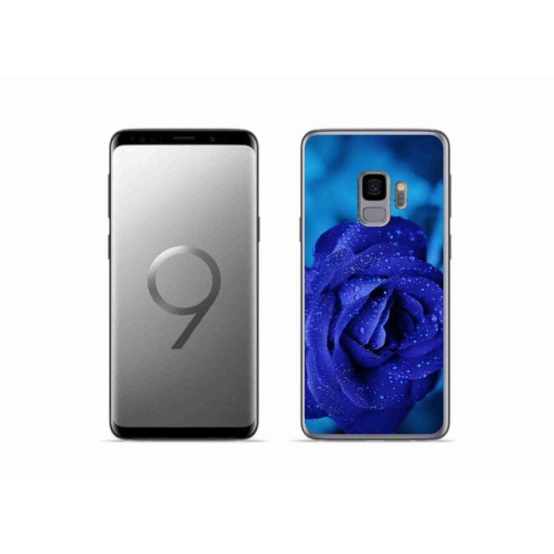 Gélový obal mmCase na mobil Samsung Galaxy S9 - modrá ruža