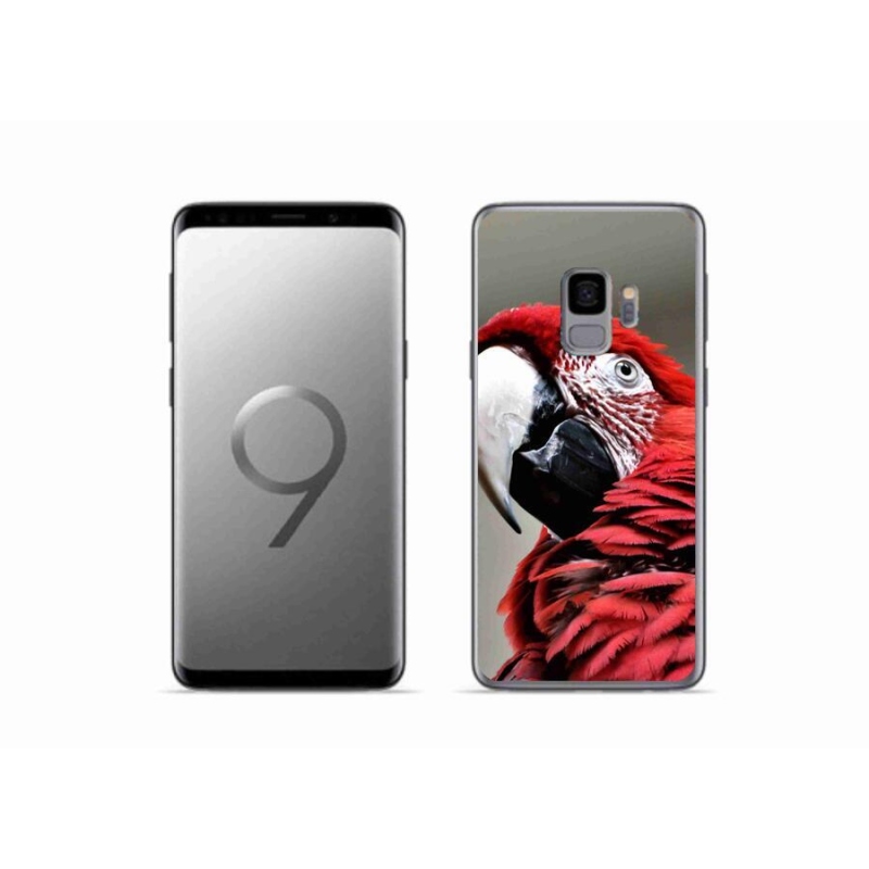 Gélový obal mmCase na mobil Samsung Galaxy S9 - papagáj ara červený