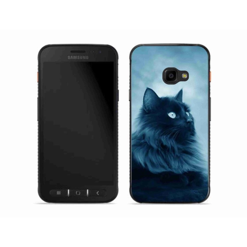 Gélový obal mmCase na mobil Samsung Galaxy Xcover 4S - čierna mačka 1