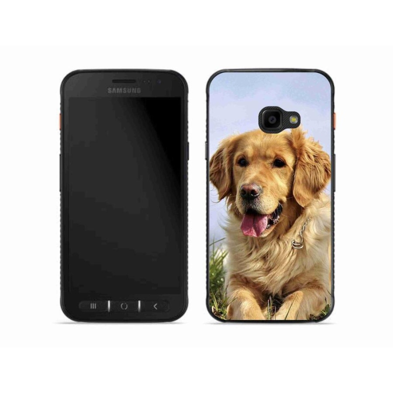 Gélový obal mmCase na mobil Samsung Galaxy Xcover 4S - zlatý retriever