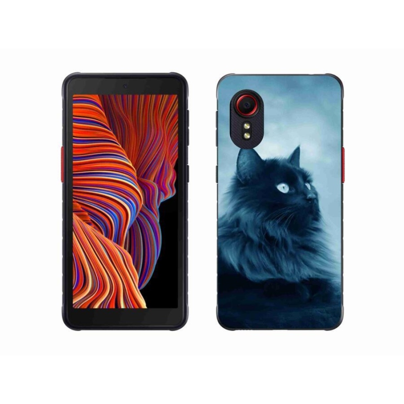 Gélový obal mmCase na mobil Samsung Galaxy Xcover 5 - čierna mačka 1