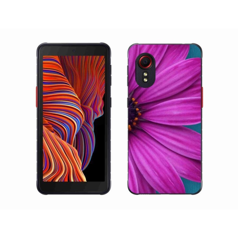 Gélový obal mmCase na mobil Samsung Galaxy Xcover 5 - fialová margaréta