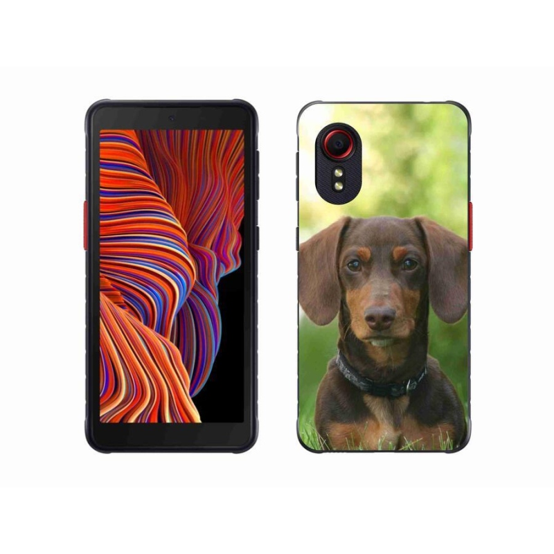 Gélový obal mmCase na mobil Samsung Galaxy Xcover 5 - hnedý jazvečík