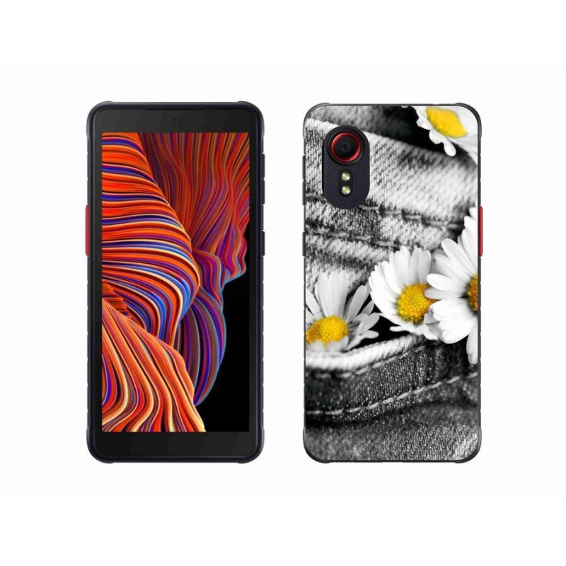 Gélový obal mmCase na mobil Samsung Galaxy Xcover 5 - margaréty