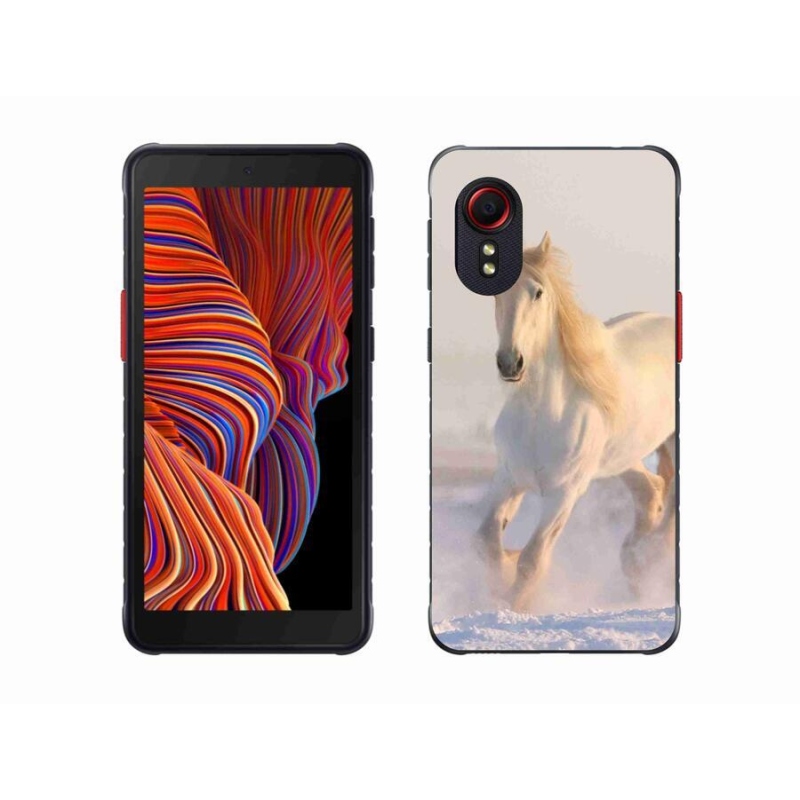 Gélový obal mmCase na mobil Samsung Galaxy Xcover 5 - kôň v snehu