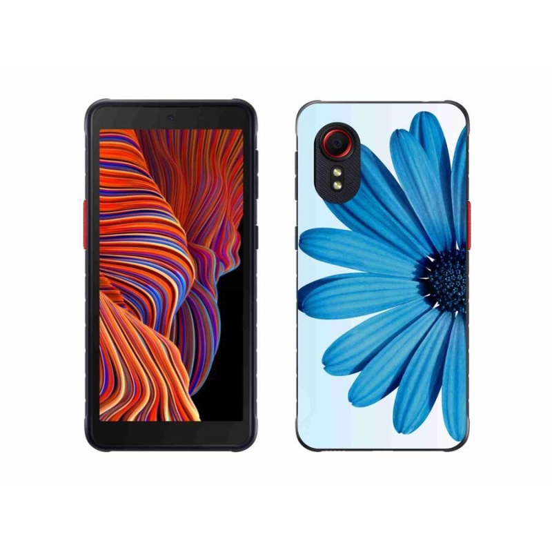 Gélový obal mmCase na mobil Samsung Galaxy Xcover 5 - modrá margaréta