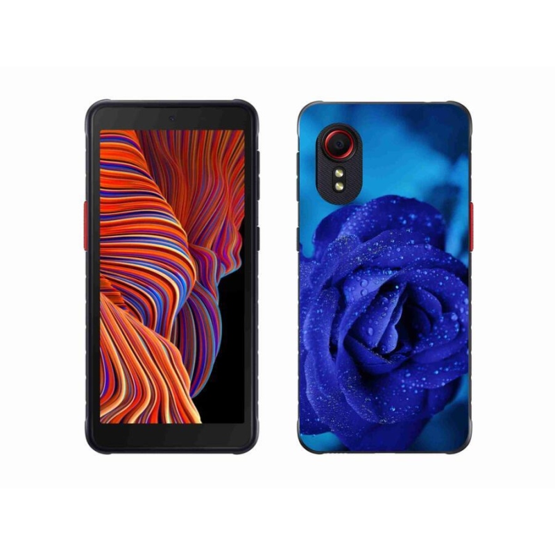 Gélový obal mmCase na mobil Samsung Galaxy Xcover 5 - modrá ruža