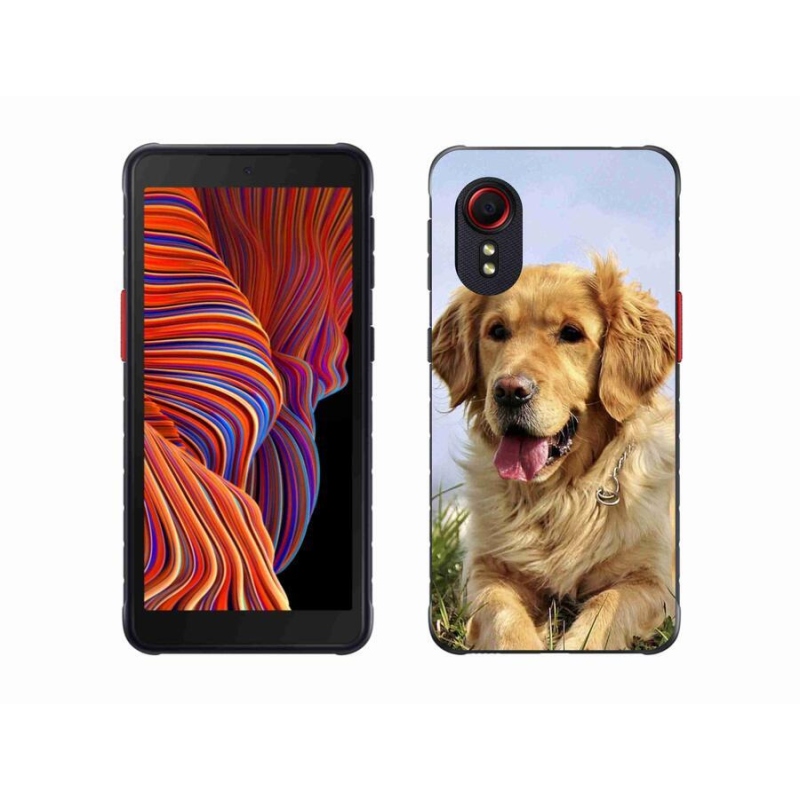 Gélový obal mmCase na mobil Samsung Galaxy Xcover 5 - zlatý retriever