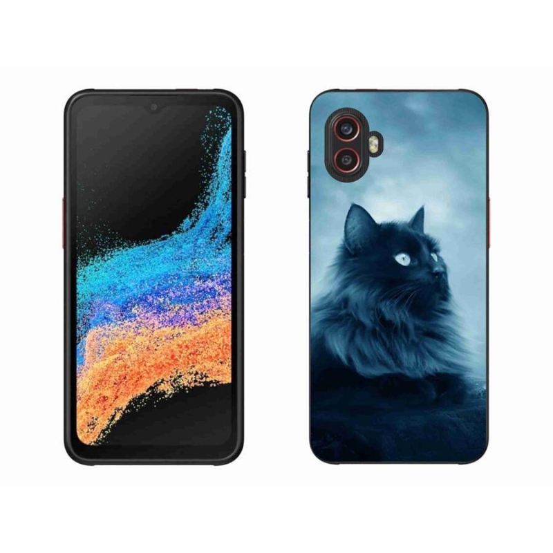 Gélový obal mmCase na mobil Samsung Galaxy Xcover 6 Pro - čierna mačka 1