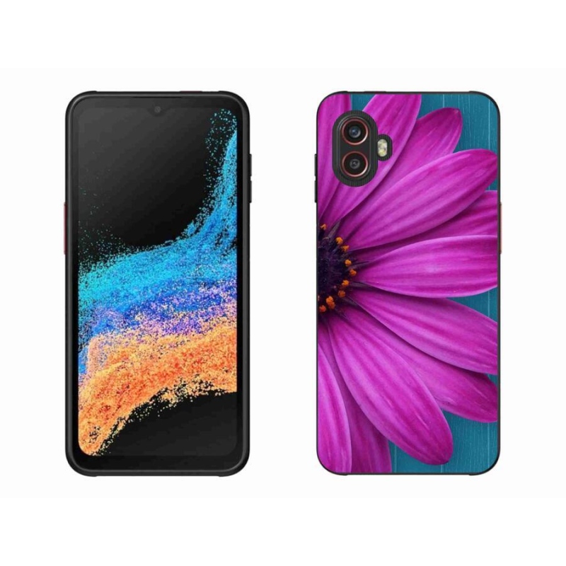 Gélový obal mmCase na mobil Samsung Galaxy Xcover 6 Pro - fialová margaréta