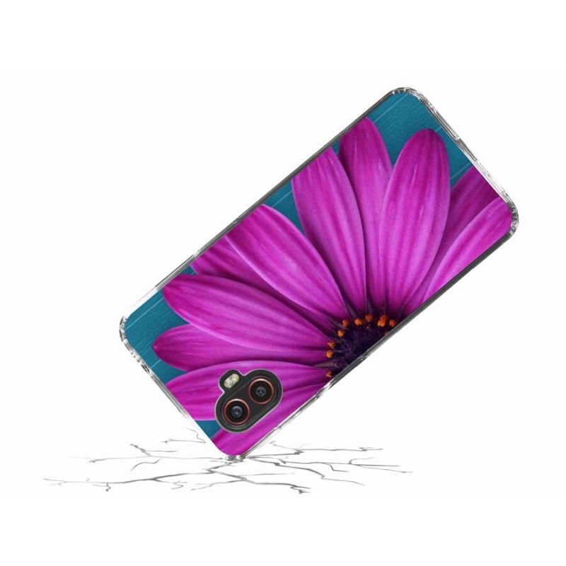 Gélový obal mmCase na mobil Samsung Galaxy Xcover 6 Pro - fialová margaréta