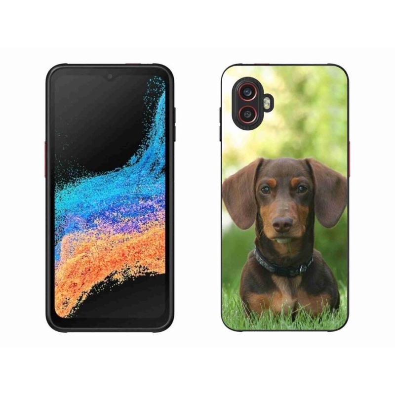 Gélový obal mmCase na mobil Samsung Galaxy Xcover 6 Pro - hnedý jazvečík