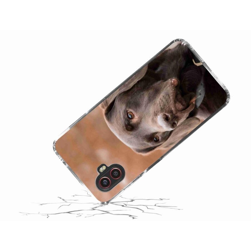 Gélový obal mmCase na mobil Samsung Galaxy Xcover 6 Pro - hnedý labrador