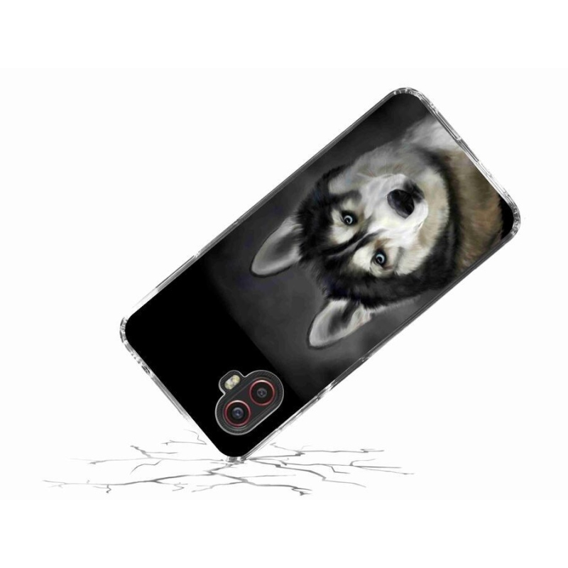 Gélový obal mmCase na mobil Samsung Galaxy Xcover 6 Pro - husky