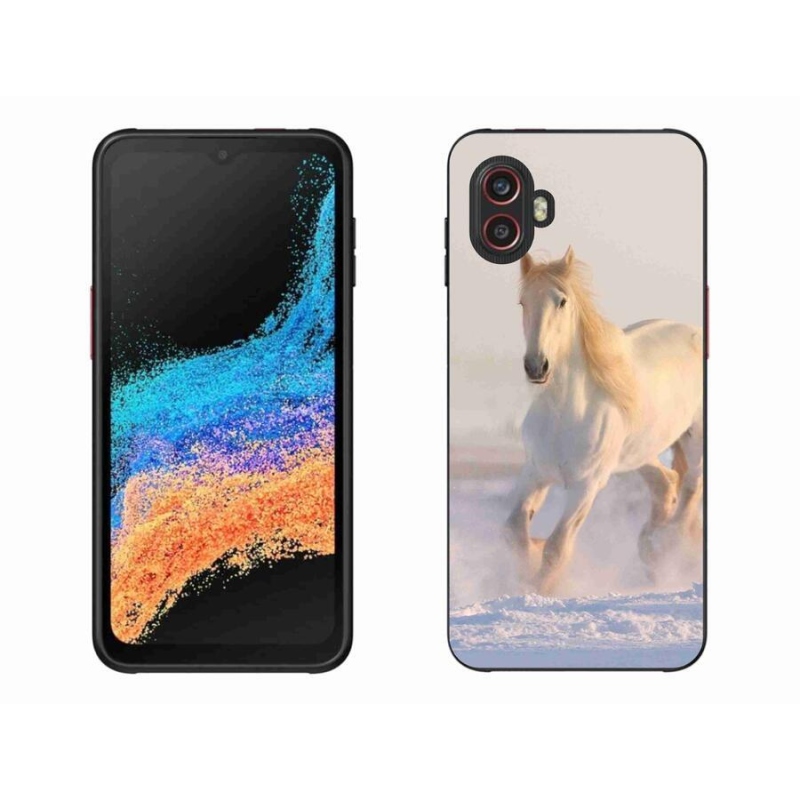 Gélový obal mmCase na mobil Samsung Galaxy Xcover 6 Pro - kôň v snehu