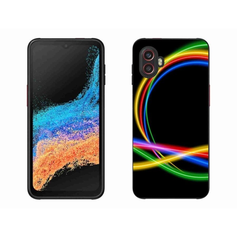 Gélový obal mmCase na mobil Samsung Galaxy Xcover 6 Pro - neónové kruhy