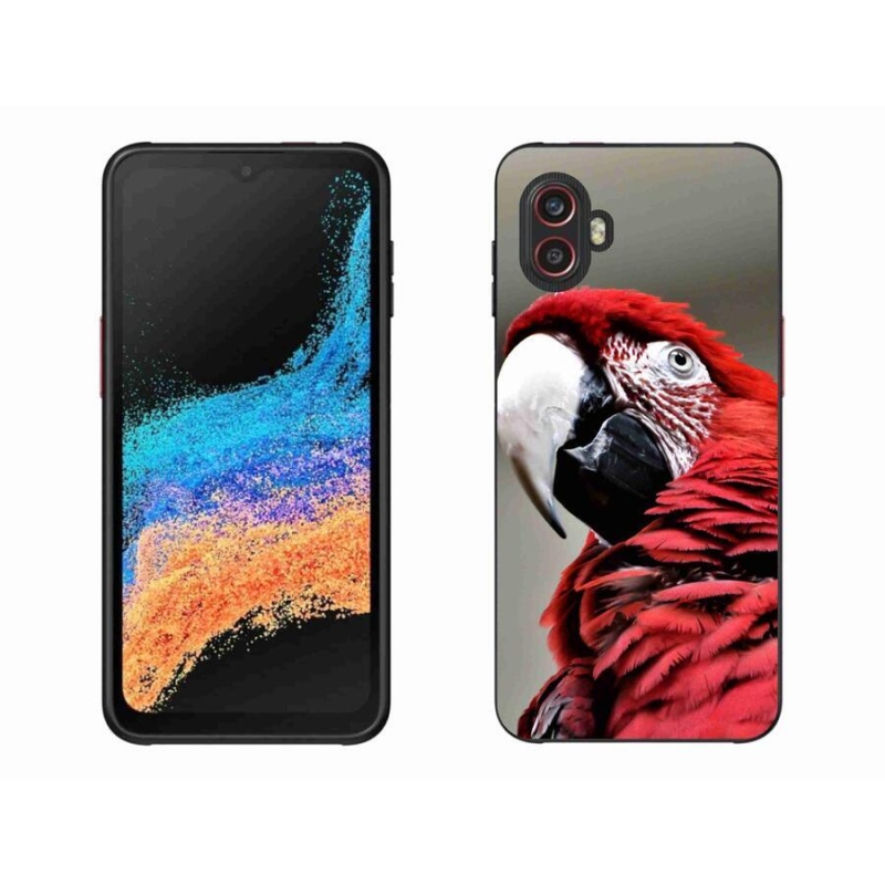 Gélový obal mmCase na mobil Samsung Galaxy Xcover 6 Pro - papagáj ara červený