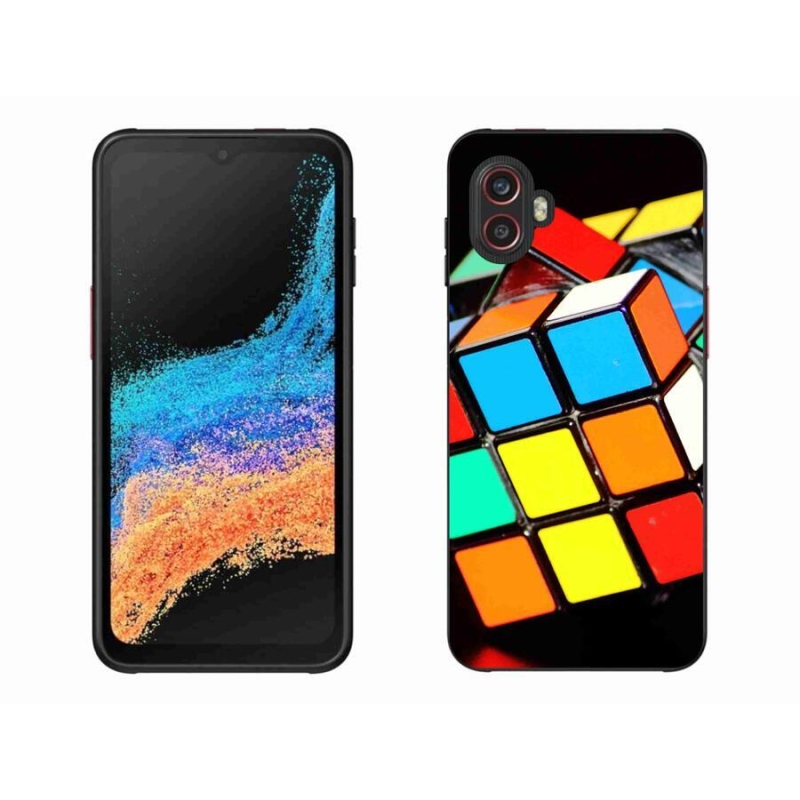 Gélový obal mmCase na mobil Samsung Galaxy Xcover 6 Pro - rubikova kocka